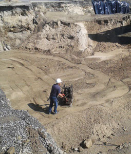 Rehabilitation work after decontamination excavation